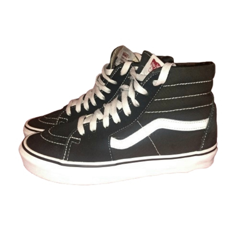 Vans Classic Black and White High-Tops Womans Sz.7.5